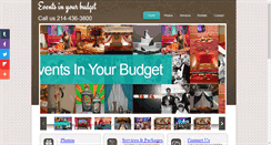 Desktop Screenshot of eventsinyourbudget.com